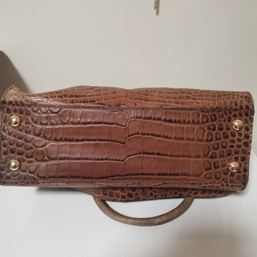 MICHAEL KORS HAMILTON LOCK AND KEY CROCODILE EMBOSSED LEATHER BAG - Picture 7 of 11